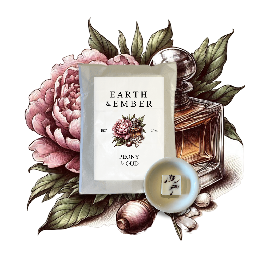 Soy Wax Melts Peony Oud Earth and Ember