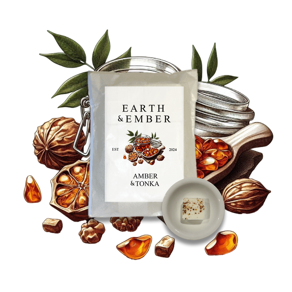Soy Wax Melts Amber and Tonka Earth and Ember