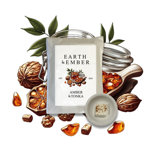 Soy Wax Melts Amber and Tonka Earth and Ember