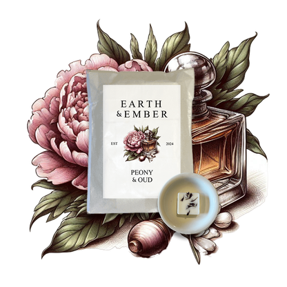 Soy Wax Melts Peony Oud Earth and Ember 