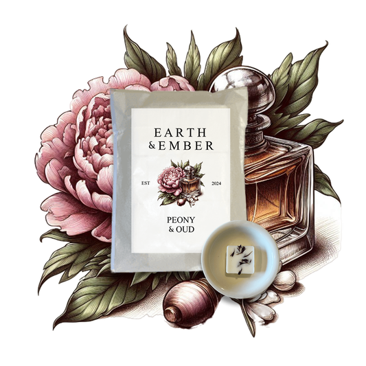 Soy Wax Melts Peony Oud Earth and Ember 